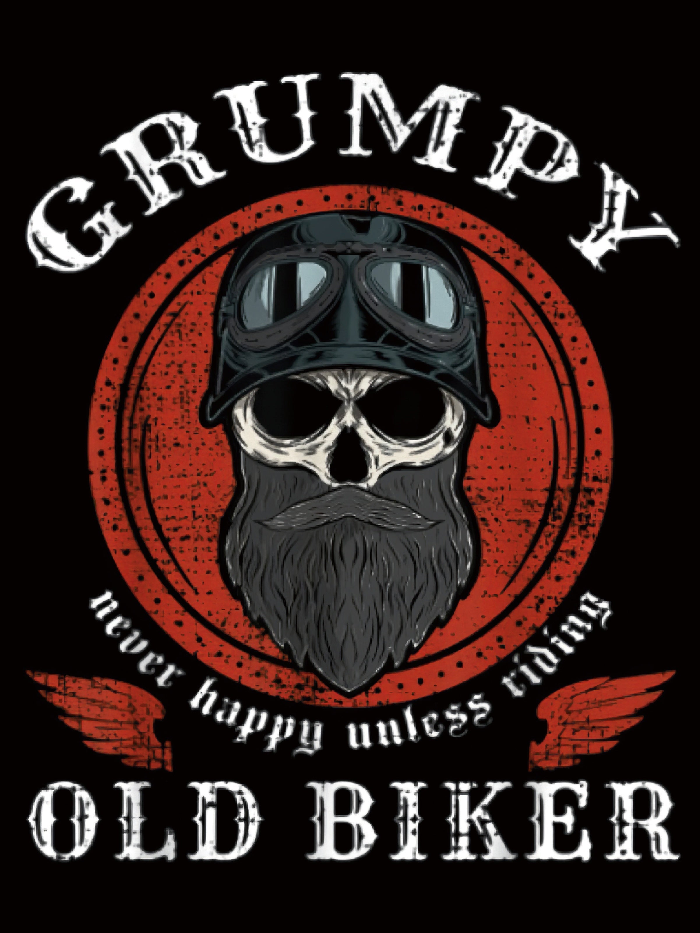 Plus Size 3D Graphic Tee - Vibrant 'Old Biker' Back Print