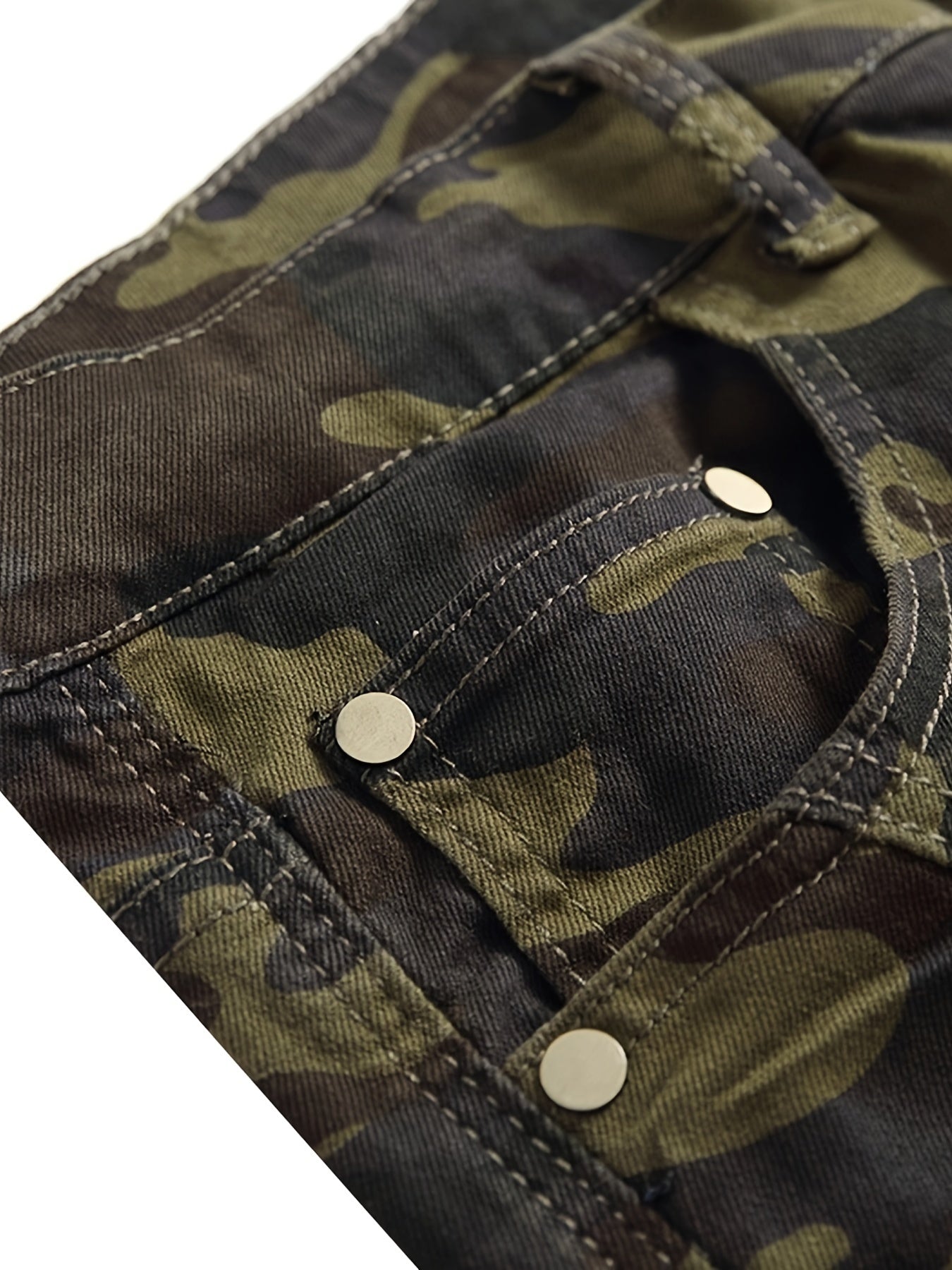 Men's Slim Fit Stretch Jeans Distressed Straight Leg Denim Pants