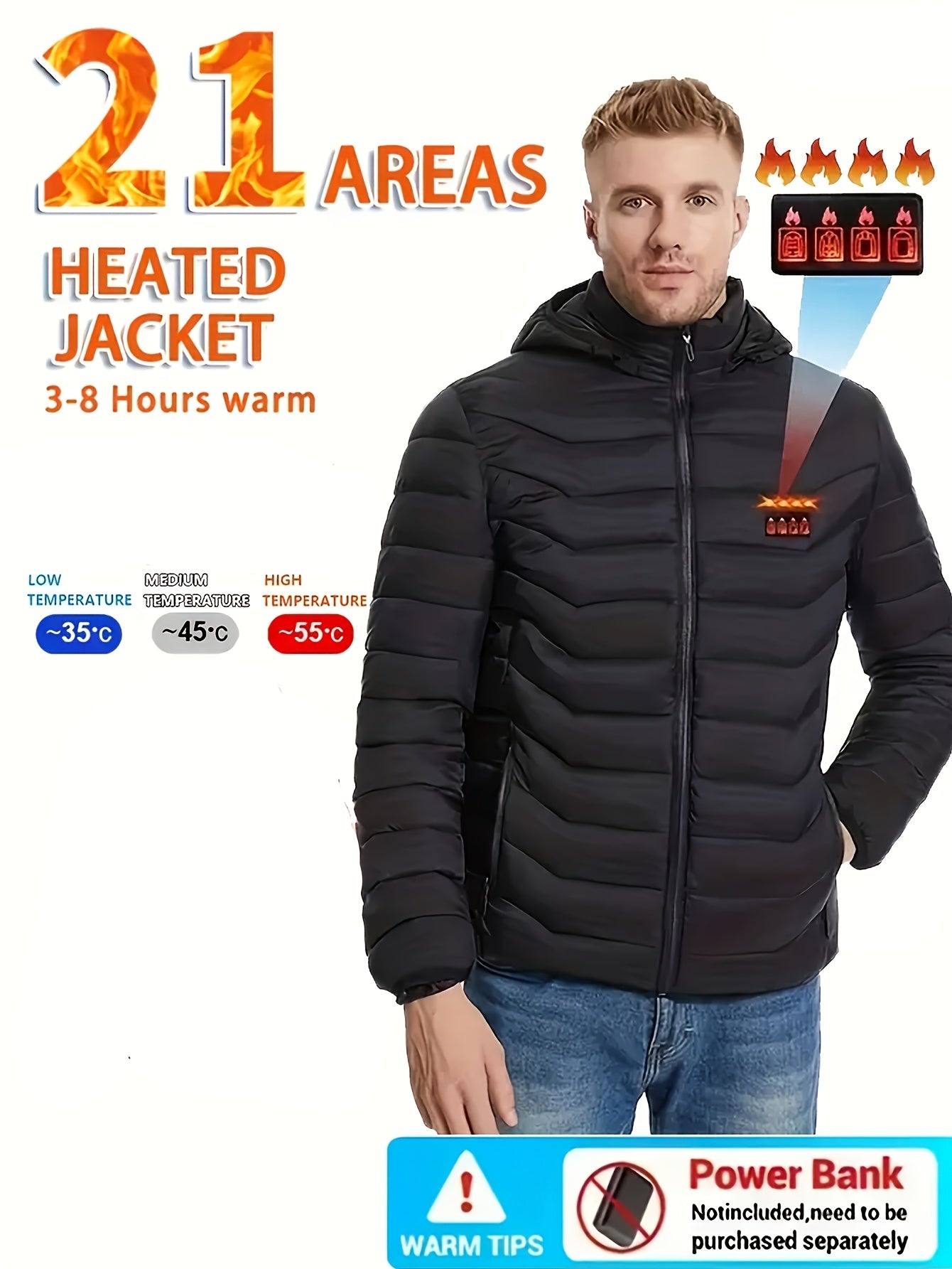 USB-Powered Smart Heating Jacket - Warm, Constant Temperature