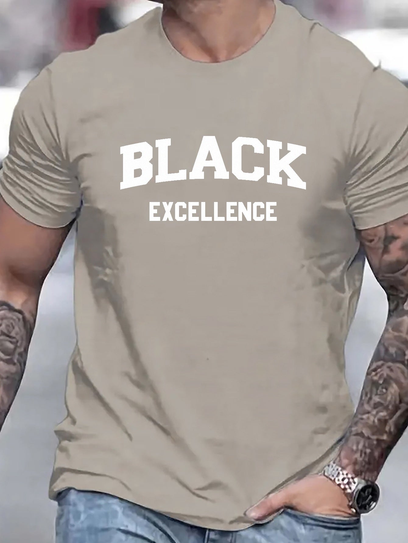 Plus Size Graphic Print T-Shirt for Men - Stylish Crew Neck