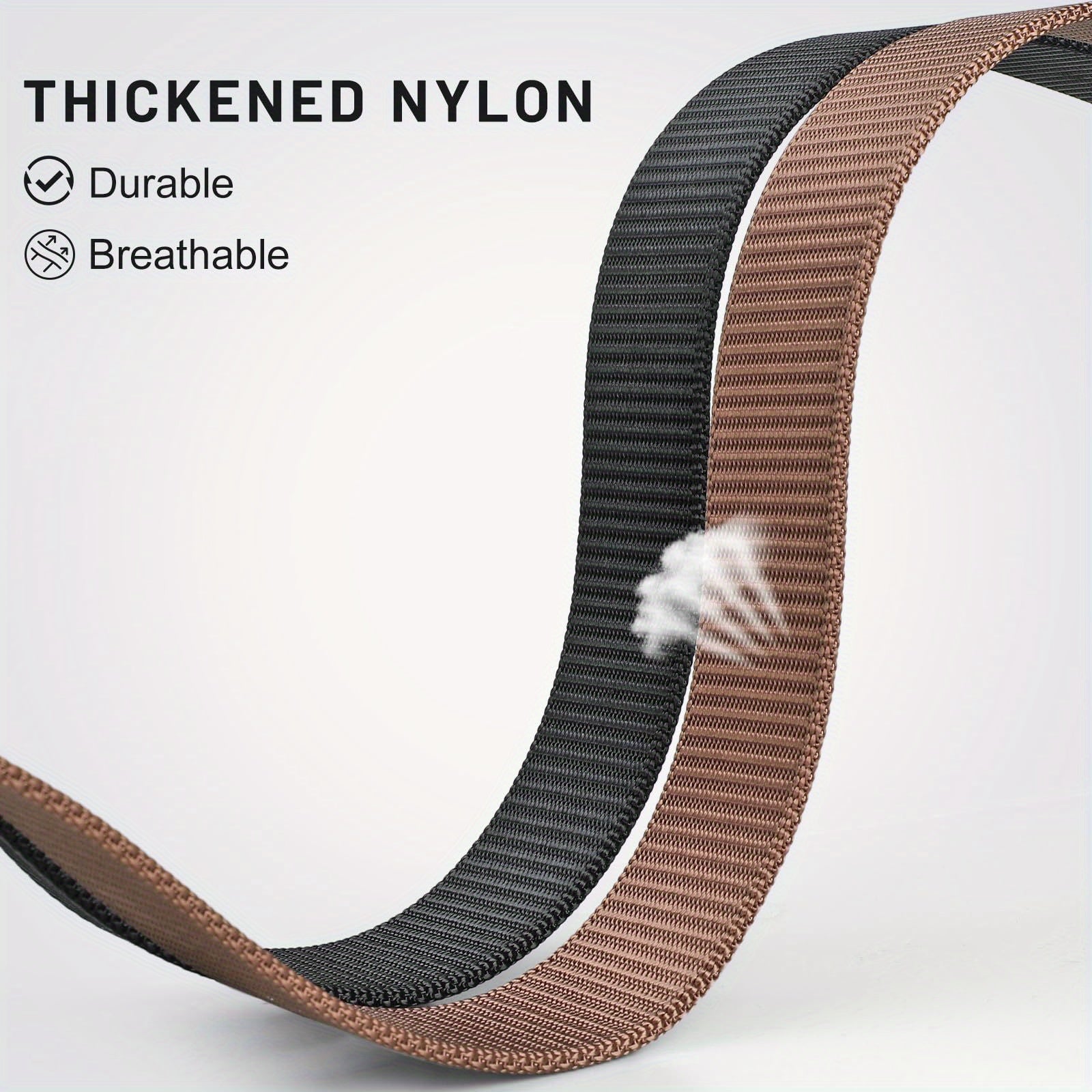 2 Pack Mens Belts Golf Belt, Tactical Work Belt Web Nylon Ratchet Belts for Men