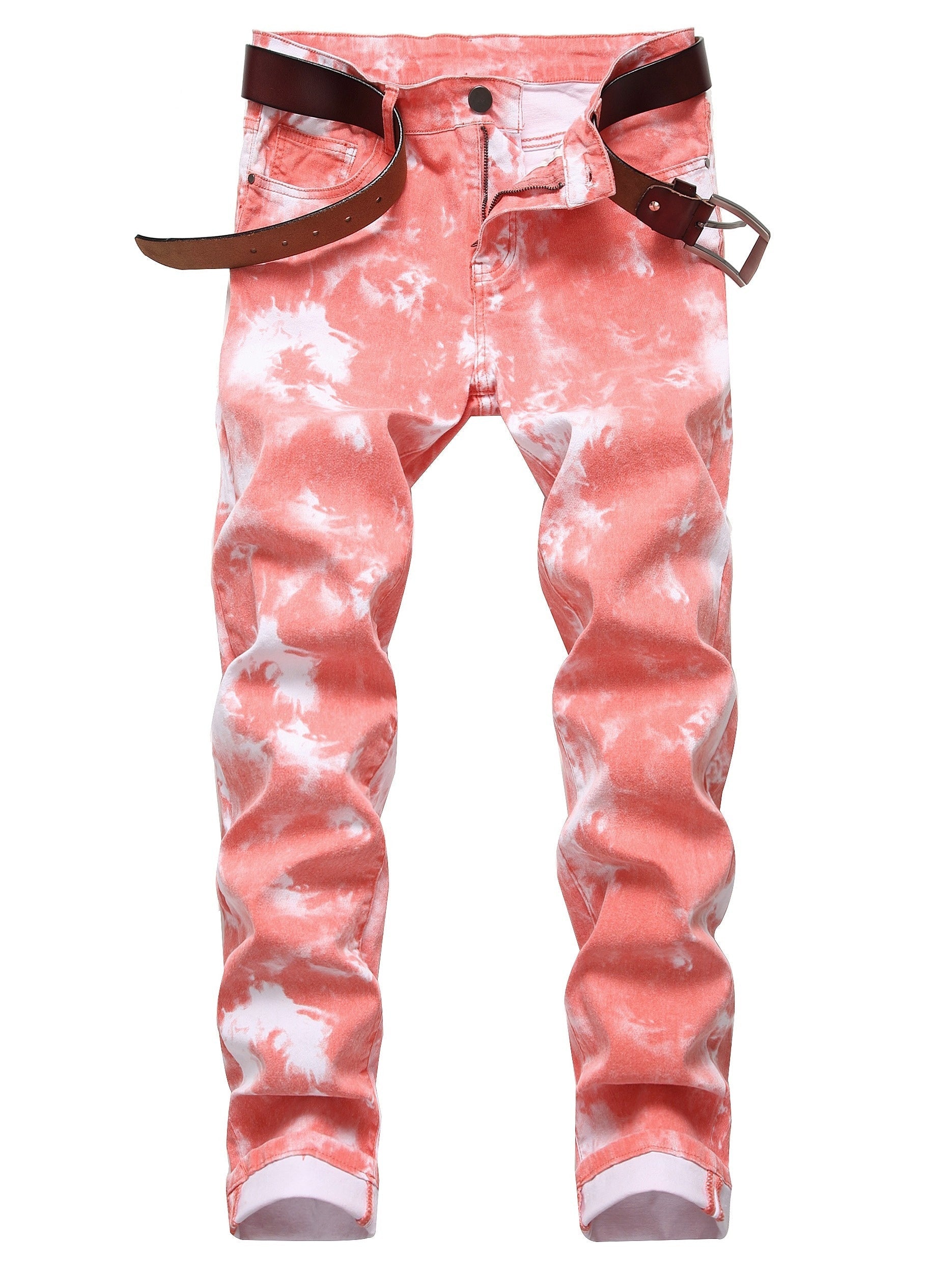 Mens Printed Jeans - Premium Jeans for Men Slim Fit - Skinny Stretch Denim Printed Pants for Men