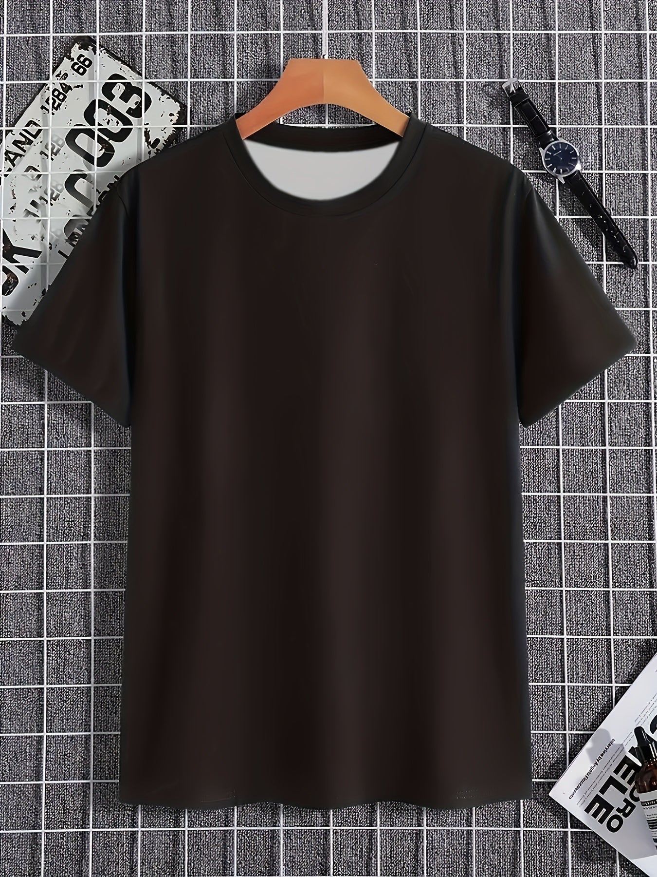 Vibrant Eagle & Flag Graphic Crew Neck Tee - Soft, Breathable, Comfy