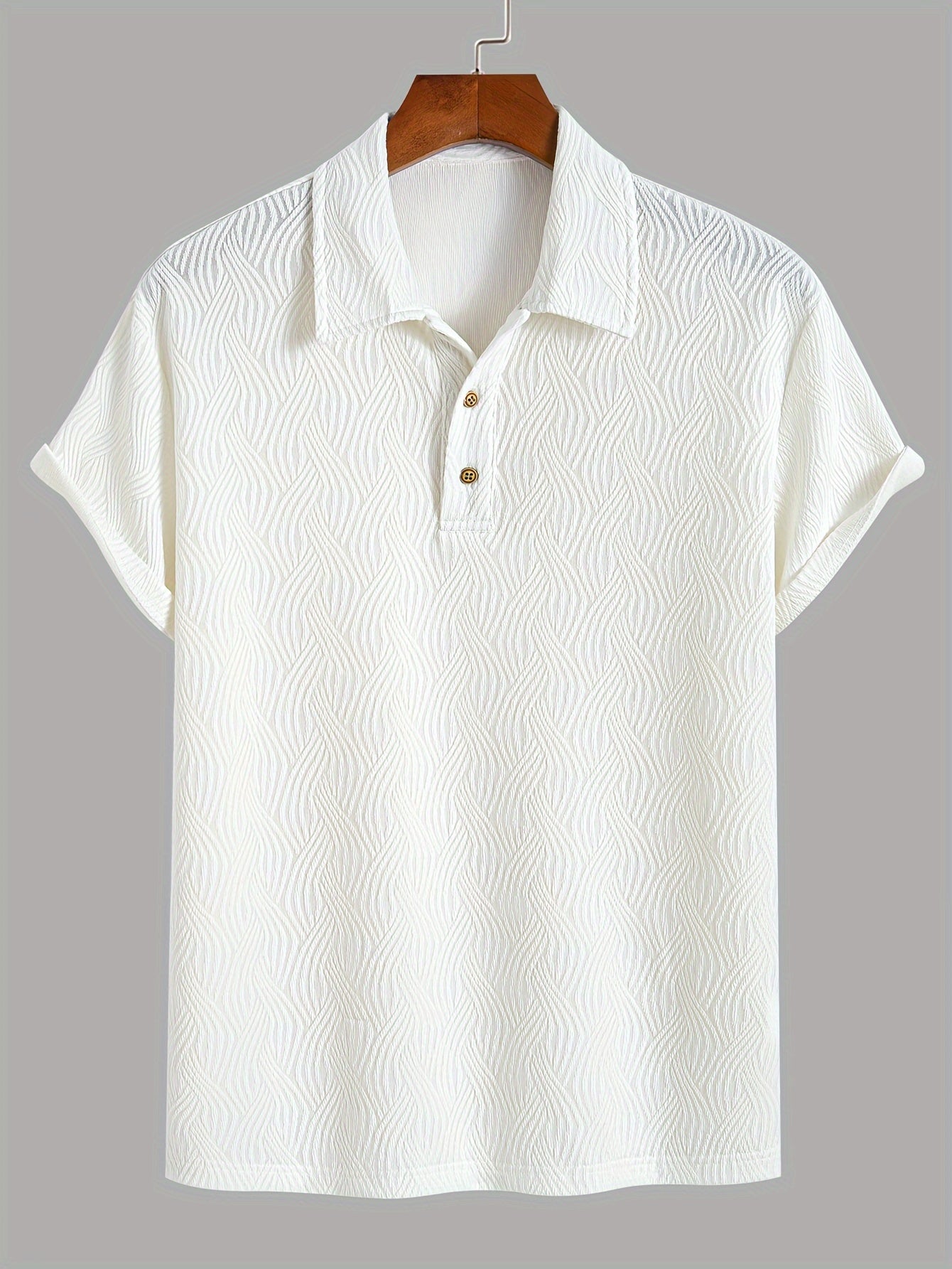 Summer Fashion Pure Cotton Henley Shirt - Breathable
