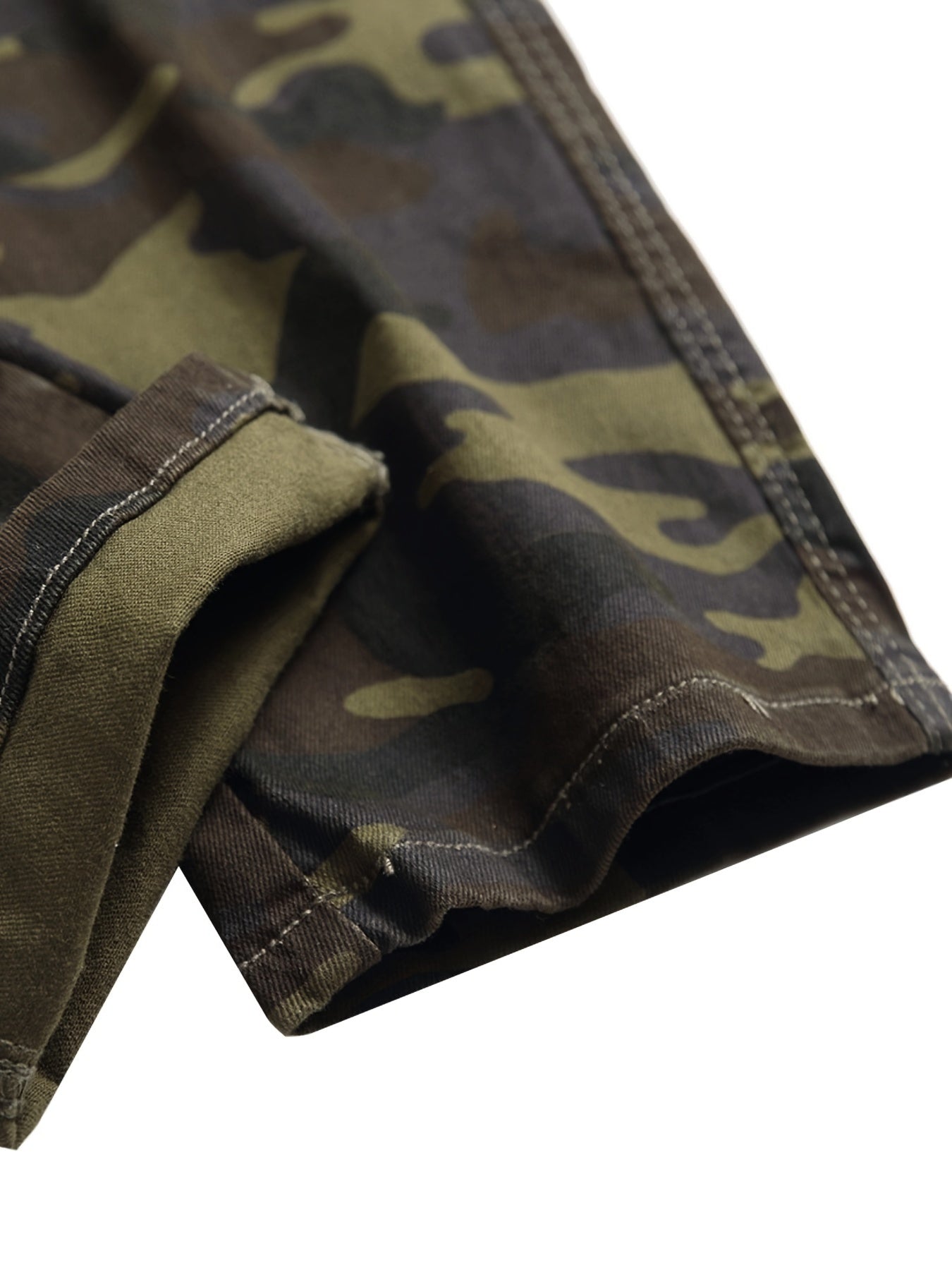 Men's Slim Fit Stretch Jeans Distressed Straight Leg Denim Pants