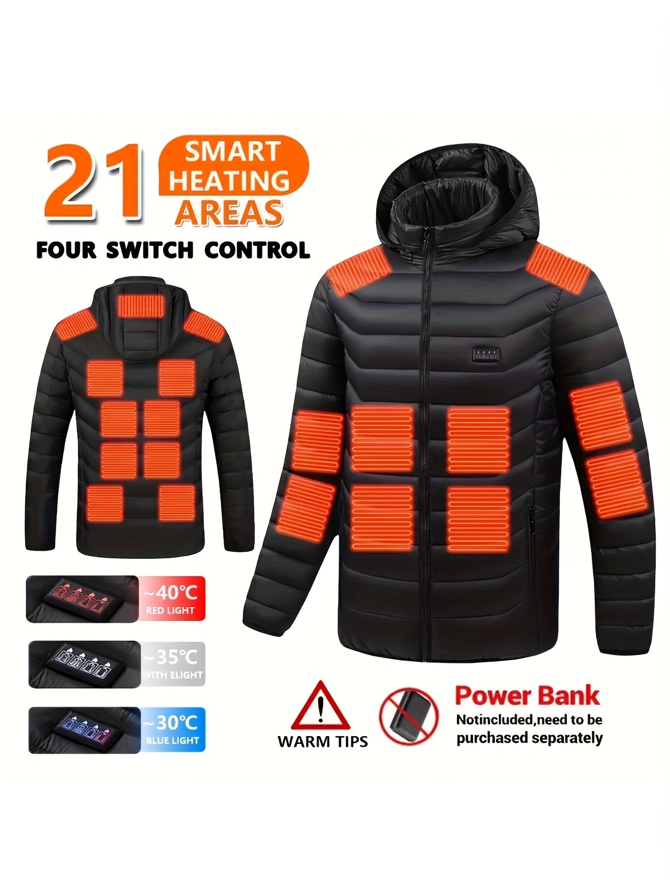 USB-Powered Smart Heating Jacket - Warm, Constant Temperature