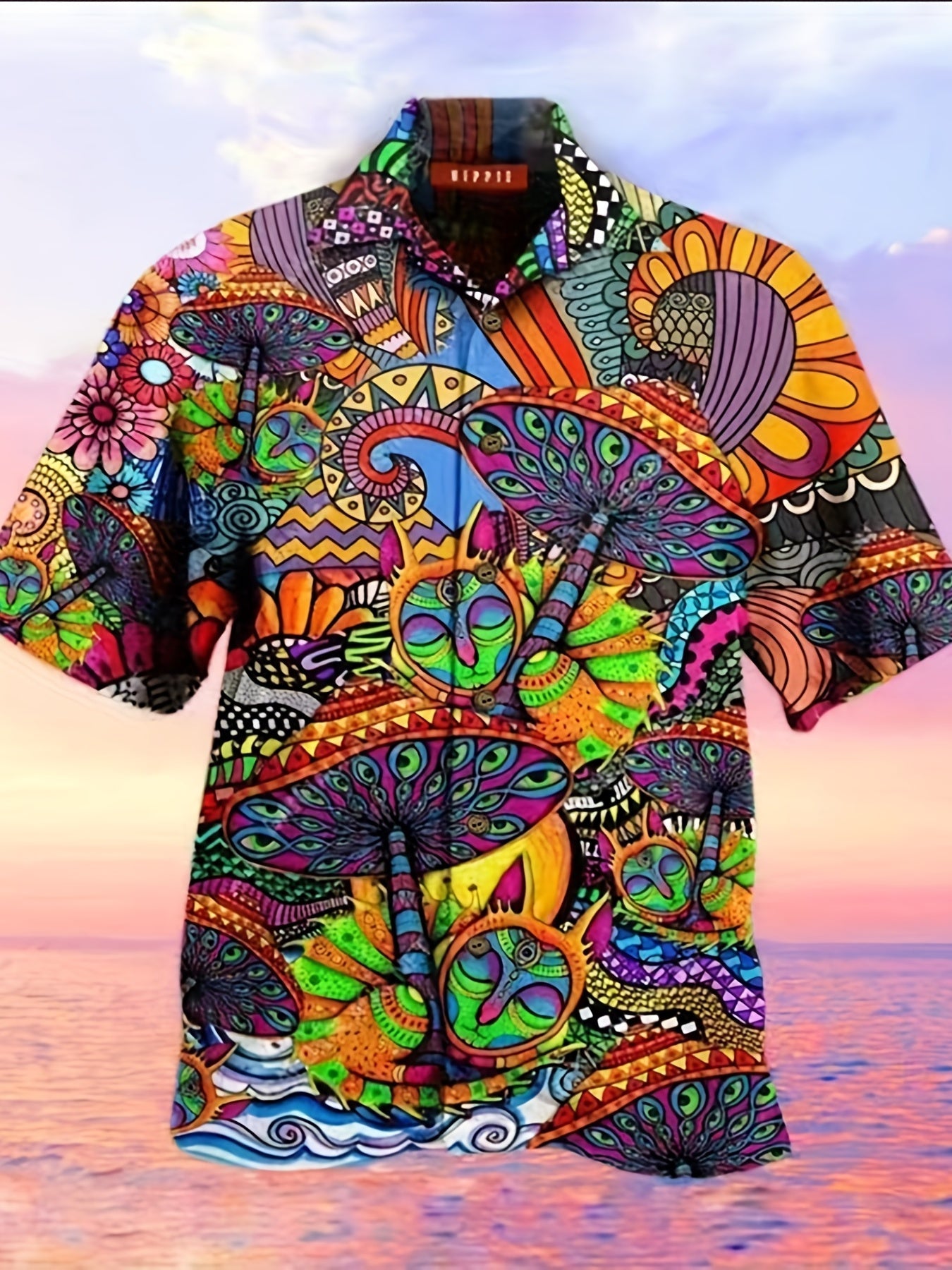 Colorful Hawaiian Shirt for Men - Perfect for Summer Vacation and Resort Wear
