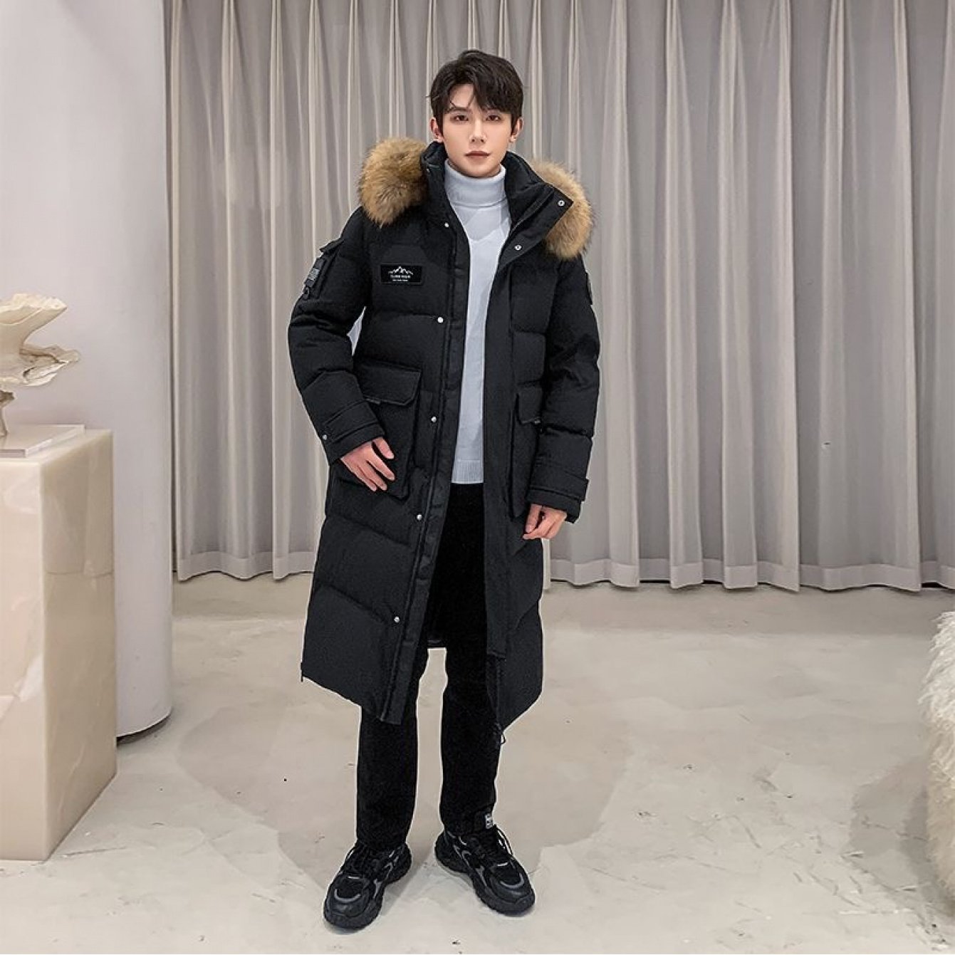 Men'S Tang Suit Set with a Chinese Style Jacket, Vintage Zhongshan Suit