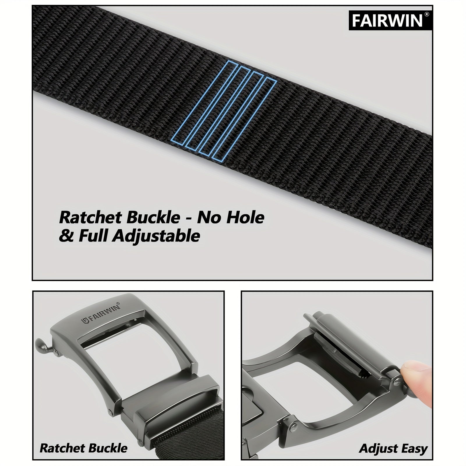 Men's Belts Casual Ratchet Nylon Belts For Men Golf Big And Tall Men's Belts Designer Blue Belt Ratcheting Webbing