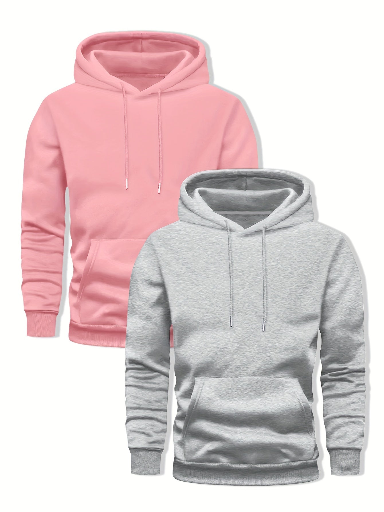 2-Pack Solid Color Hooded Long Sleeve Fleece Sweatshirts - Server Shirts