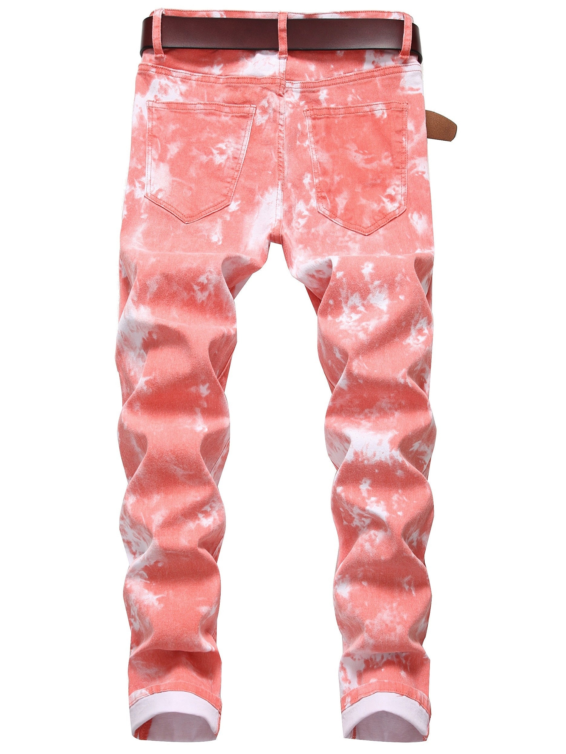 Mens Printed Jeans - Premium Jeans for Men Slim Fit - Skinny Stretch Denim Printed Pants for Men