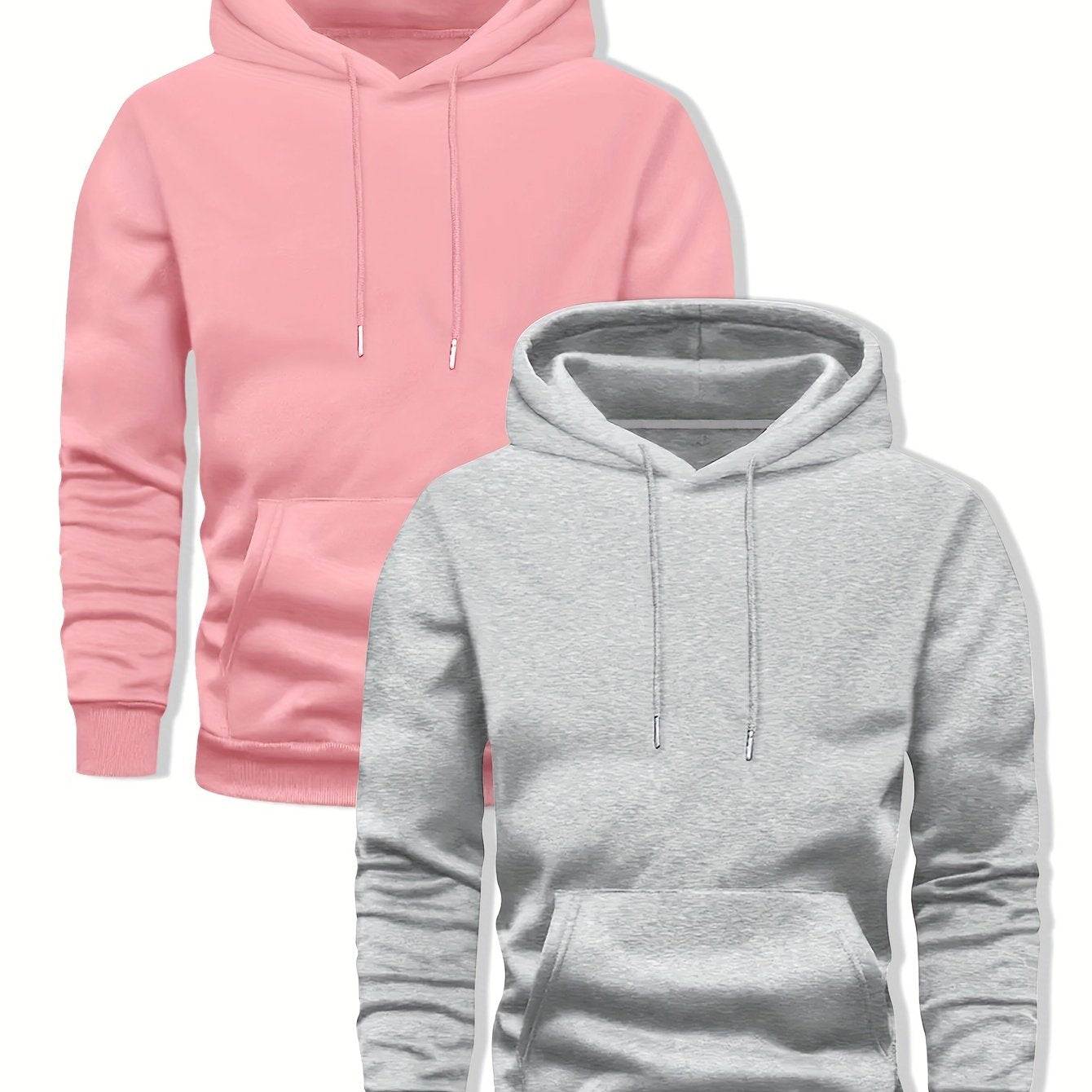 2-Pack Solid Color Hooded Long Sleeve Fleece Sweatshirts - Server Shirts