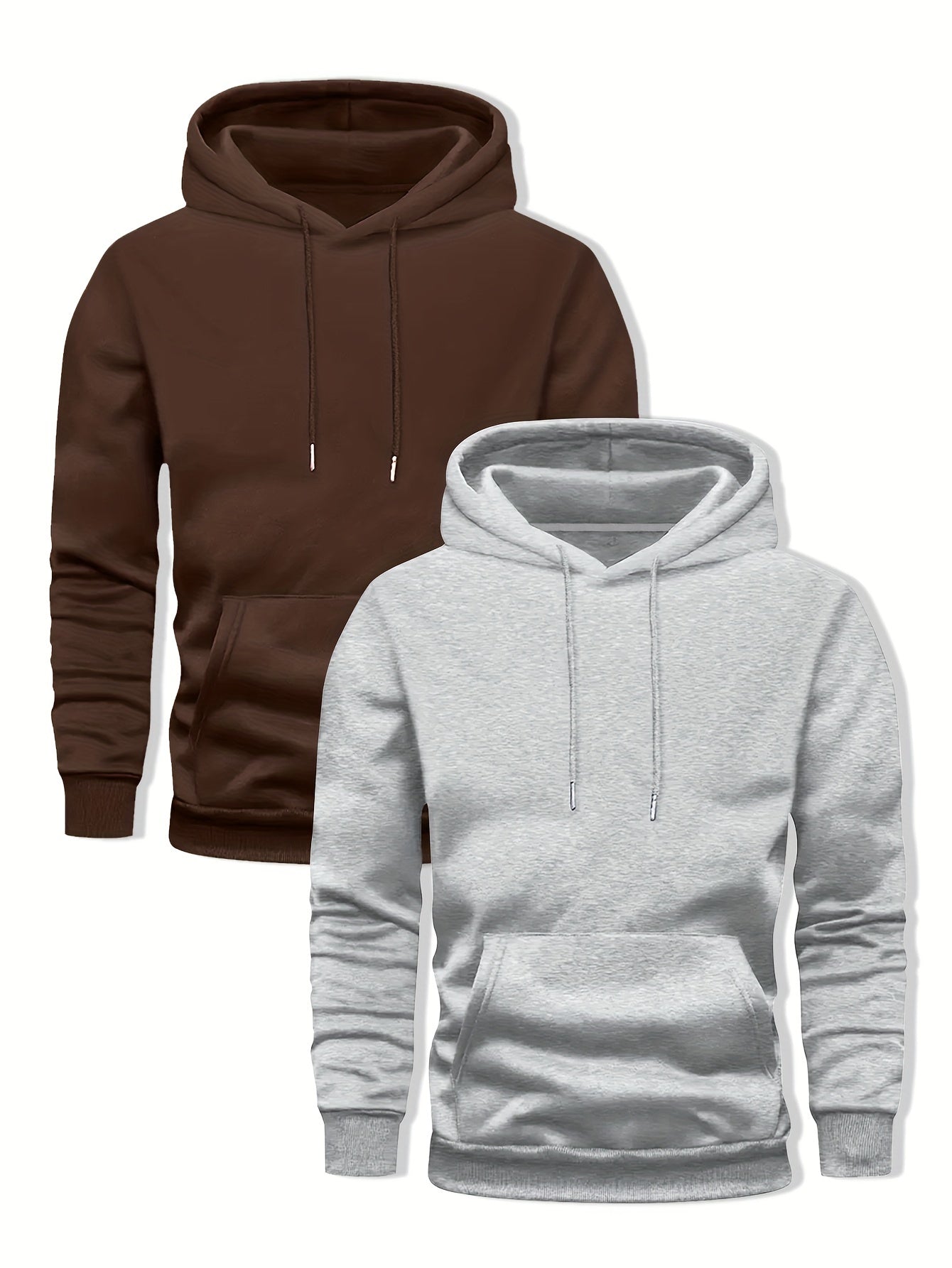 2-Pack Solid Color Hooded Long Sleeve Fleece Sweatshirts - Server Shirts