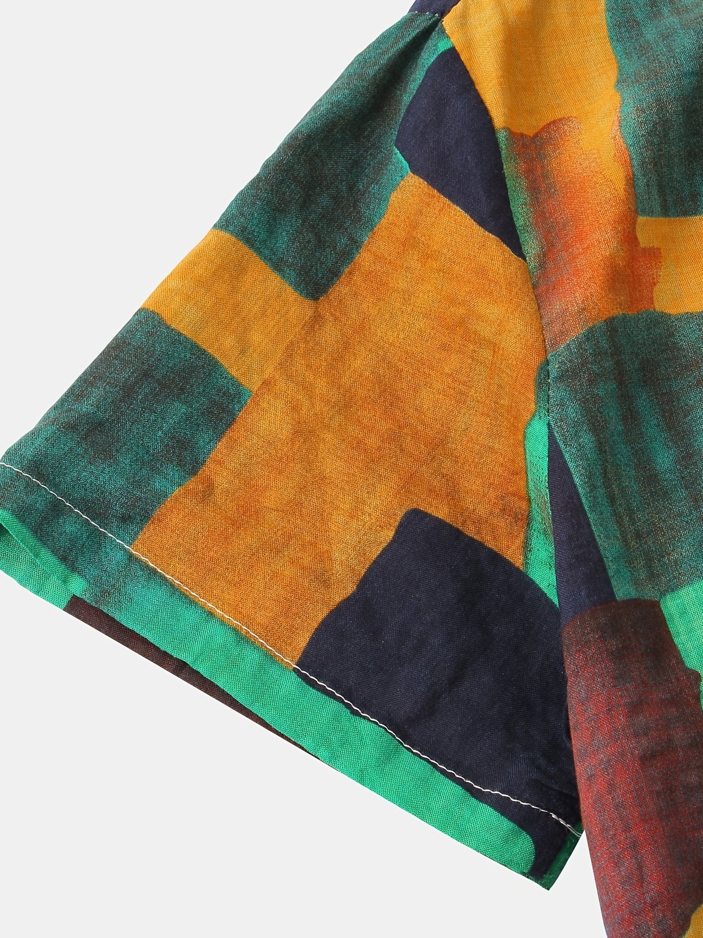 Summer Essential Cotton Blend Lapel Floral Shirt for Men - Regular Fit