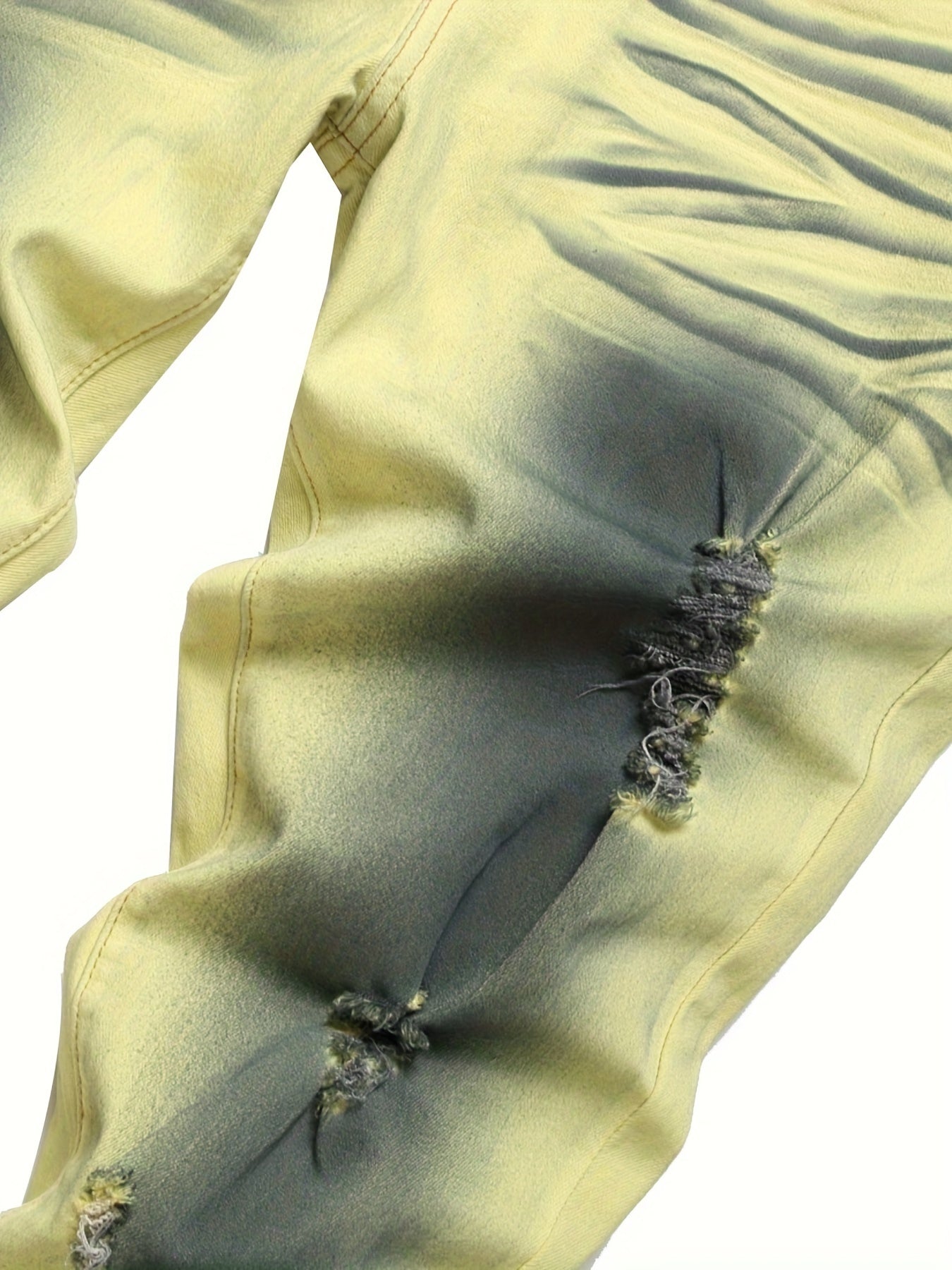 Wild Ripped Skinny Fit Jeans for Men - Stretchy, Purple and Black Bottom