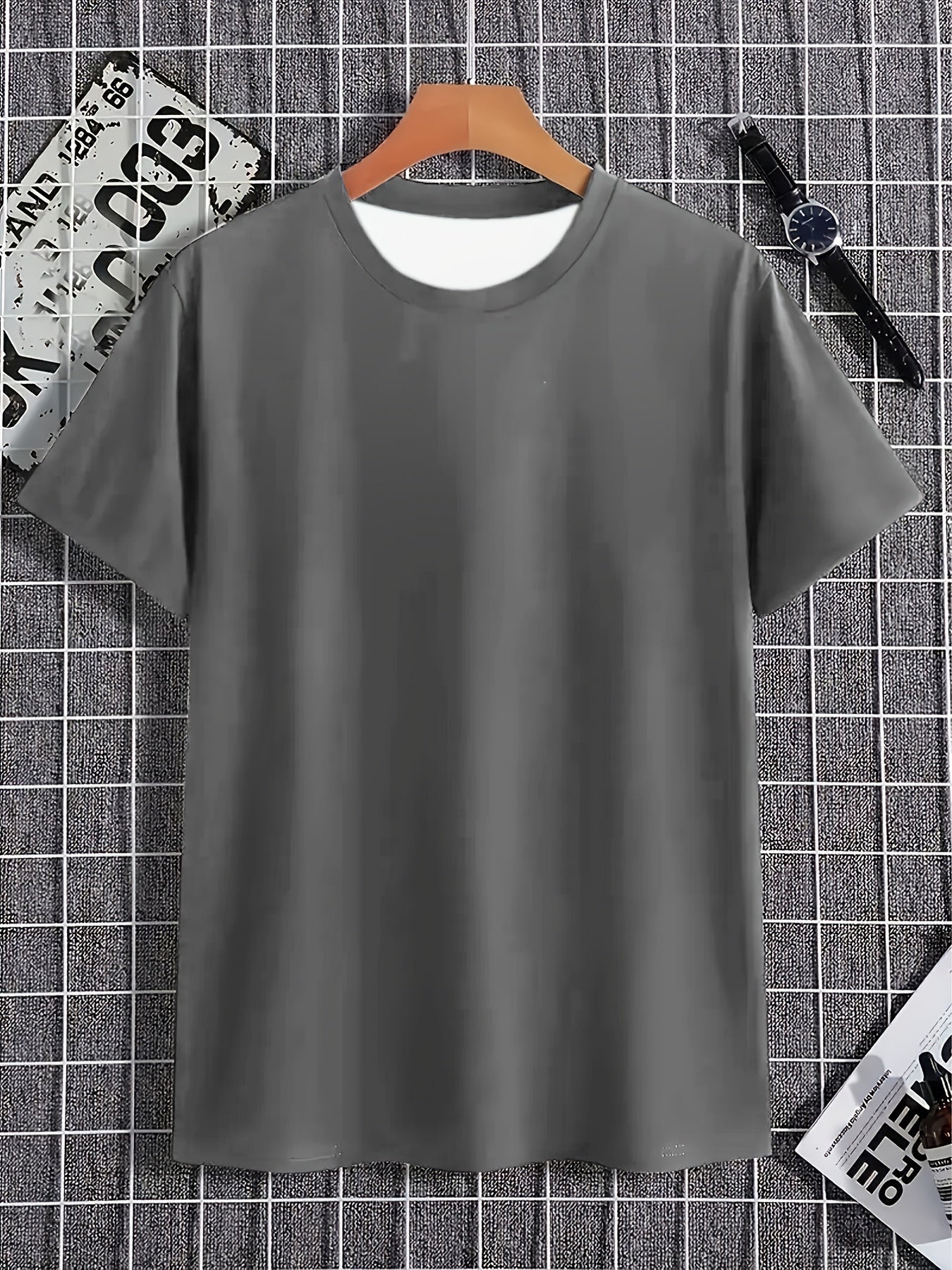 Vibrant Eagle & Flag Graphic Crew Neck Tee - Soft, Breathable, Comfy