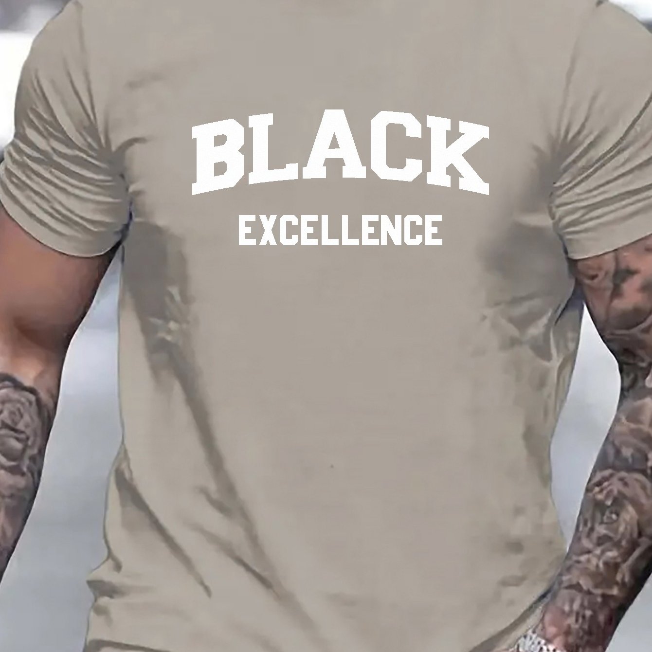 Plus Size Graphic Print T-Shirt for Men - Stylish Crew Neck